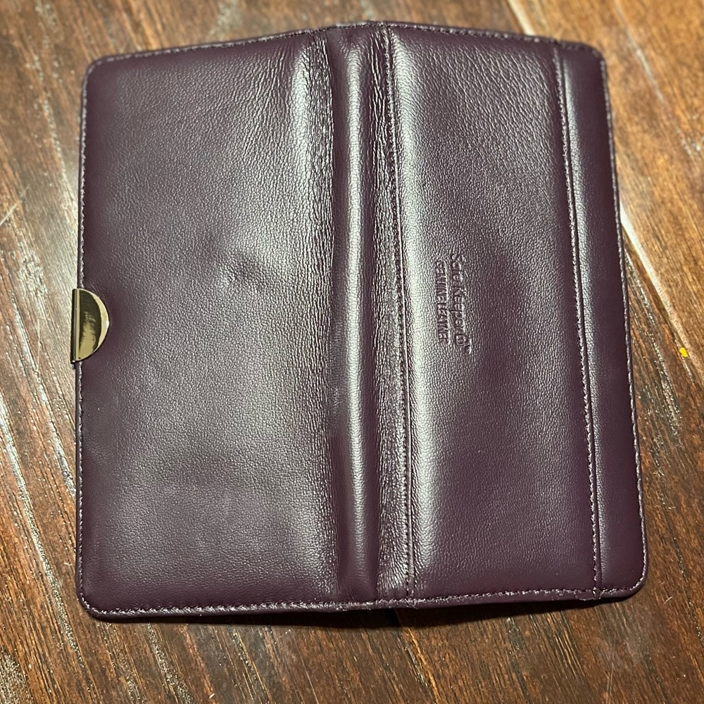 Sold Lamb skin wallet purple